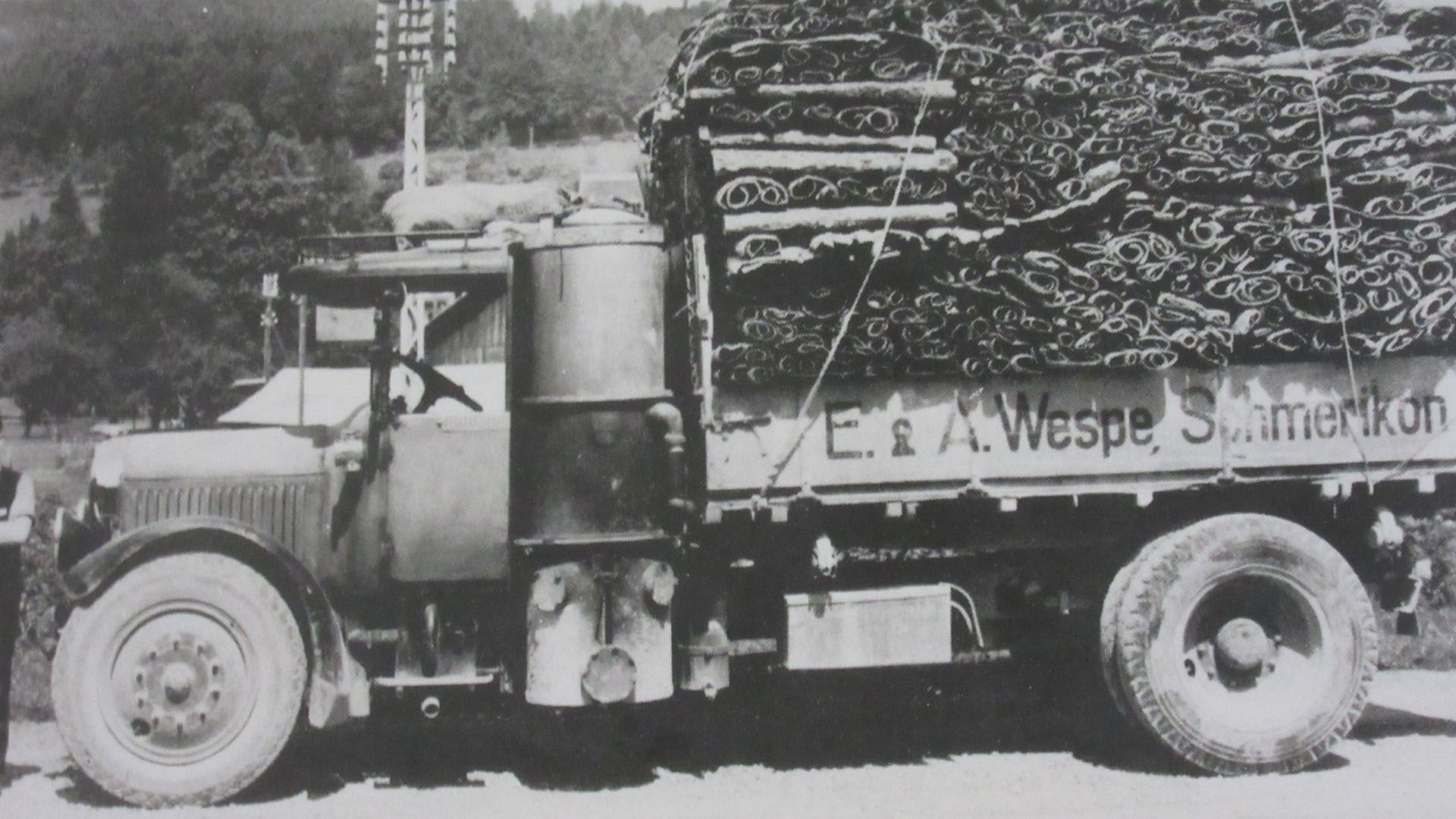 Altes Bild eines Wespe-Transports